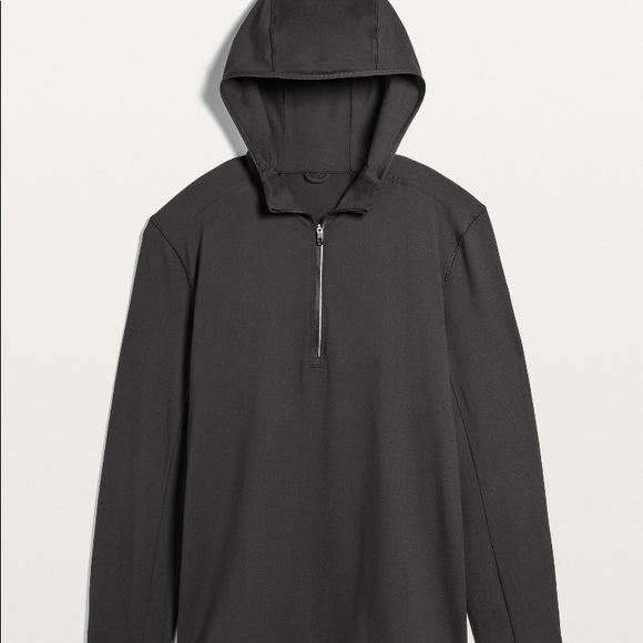 NWT BLACK MEN’S LULULEMON SURGE 1/2 ZIP HOODIE - Picture 2 of 5